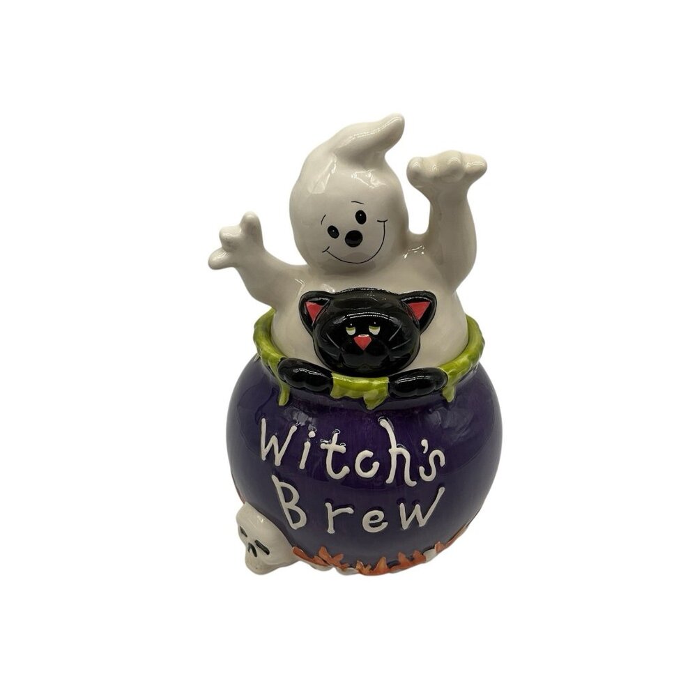 David's Cookies Vintage Halloween Witch's Brew Cookie Jar Kitchen Collectible
